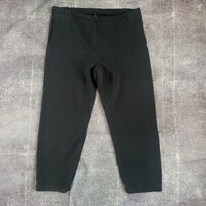 Men's Vintage 90's Russell Athletic USA Black Blank Jogger Sweatpants Sz 40 X 28